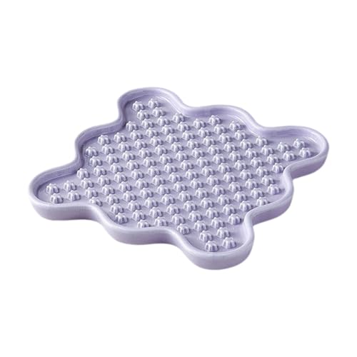 Milageto Hund Slow Feeder Plate Pet Bowl, um sie beschäftigt Anti -Erstickung Slow Fütterungsmatte Licking Matlick Pad für Haustierversorgungen Butter, Lila von Milageto