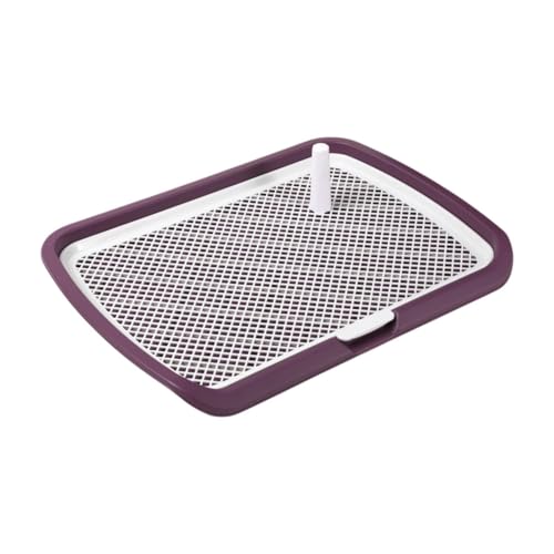 Milageto Tragbare Haustier Hunde Toilette, Welpen Trainings Töpfchen, Indoor Outdoor Pee Toilette, Katzentoilette, Eck Toilettenbecken, Lila 66 x 50 x 5.2 cm von Milageto