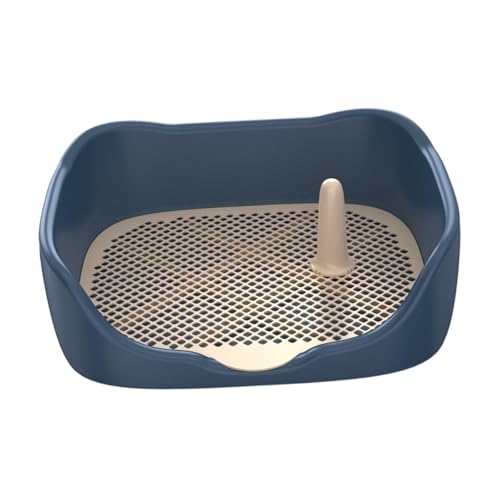 Milageto Tragbare Haustier Hunde Toilette, Welpen Trainings Töpfchen, Indoor Outdoor Pee Toilette, Katzentoilette, Eck Toilettenbecken, Blau 45 x 38 x 16 cm von Milageto