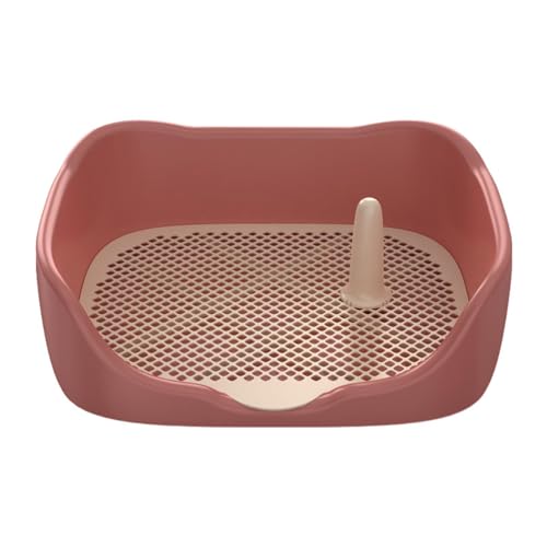 Milageto Tragbare Haustier Hunde Toilette, Welpen Trainings Töpfchen, Indoor Outdoor Pee Toilette, Katzentoilette, Eck Toilettenbecken, Rot 50 x 41.5 x 16 cm von Milageto