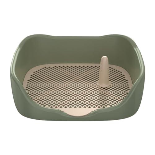 Milageto Tragbare Haustier Hunde Toilette, Welpen Trainings Töpfchen, Indoor Outdoor Pee Toilette, Katzentoilette, Eck Toilettenbecken, Grün 50 x 41.5 x 16 cm von Milageto