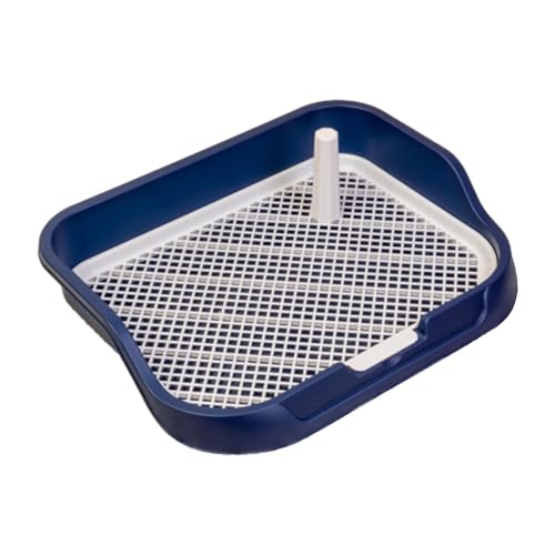 Milageto Tragbare Haustier Hunde Toilette, Welpen Trainings Töpfchen, Indoor Outdoor Pee Toilette, Katzentoilette, Eck Toilettenbecken, Navy blau 49 x 39 x 10 cm von Milageto