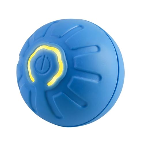 Milageto Katzenspielzeug, interaktiver Ball, Mehrzweck-Geschenk, bewegliches Spielzeug, intelligenter Hüpfball für die Veranda im Innenbereich, Schlafzimmer, Blau von Milageto