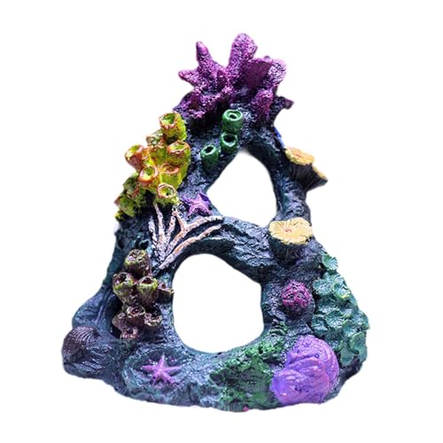 Milageto Künstliche Korallenhöhle für Aquarien, Versteck für Betta-Fische, Höhle für Aquarien, Dekoration, Schlafhöhle, Ornament für Aquarien von Milageto