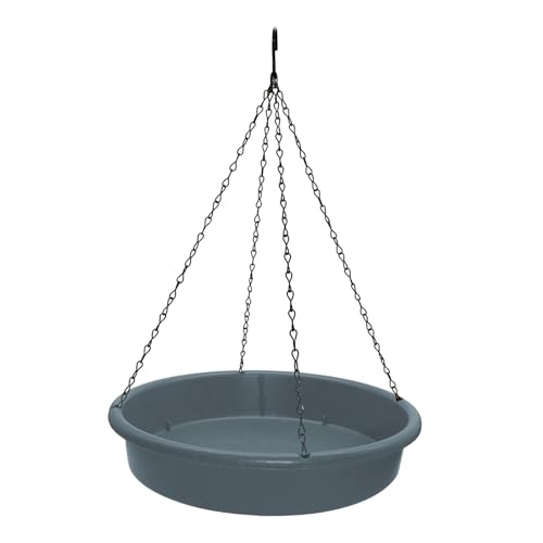Milageto Vogelbad zum Aufhängen, Vogelwasserschale, Futterspender, stabil und mit Kette, Futtertablett mit Haken für den Außenbereich, Hof, Blaumeisen, Milageto Vogelbad zum Aufhängen, Vogelwasserschale, Futterspender, stabil und mit Kette, Futtertablett mit Haken für den Außenbereich, Hof, Blaumeisen, von Milageto