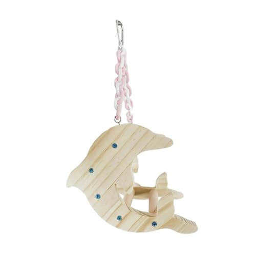 Milageto Vogelpapagei-Barsch-Klettern Hängematte Delphin-Form Hanging Toy Chews Spielzeug Bird Cage Decor Papagei Liege für Vogel Papagei von Milageto