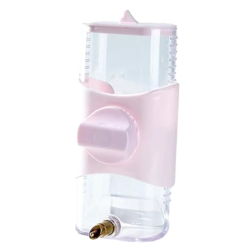 Milageto Vogeltränke, Papageientränke, praktische automatische, robuste Trinkflasche mit 300 ml Fassungsvermögen für Kaninchen, kleine Haustiere, mittelgroße, ROSA von Milageto