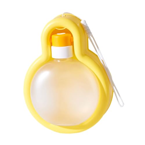 Milageto Wasserflasche für Hunde, Reisenapf für Haustiere, Trinken für Hunde, auslaufsicher, Wasserbecher für Hunde, Wasserflasche für Spaziergänge im Freien, Yellow and S von Milageto