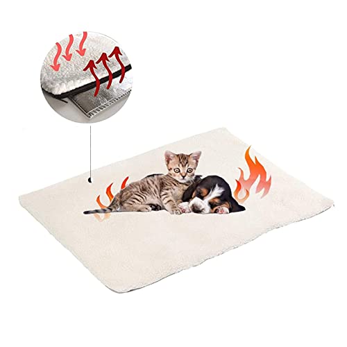 Milai Selbstwärmendes Kissen für Katzen & Hunde, Heizkissen, selbstheizend, für Katzen, Teppich ohne Strom & Batterien, Teppich/Thermodecke, umweltfreundlich, 60 x 45 cm von Milai