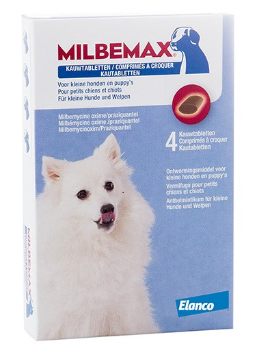 Milbemax Kautabletten für kleine Hunde und Welpen 16 Tabletten von Milbemax