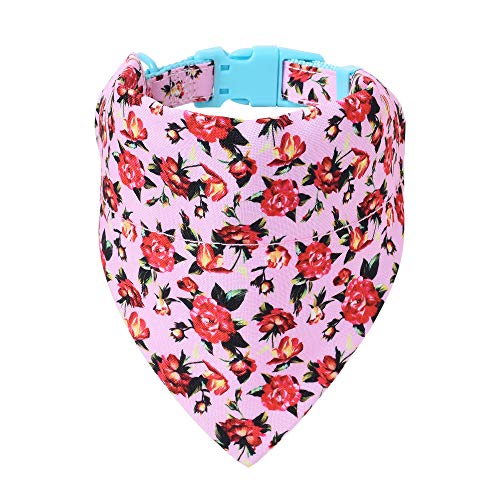 Mile High Life | Frühling Floral Kollektion | Weiches Poly-Baumwoll-Gewebe | Weibliche Hundehalsbänder | Schleifenhalsband | Bandana von Mile High Life