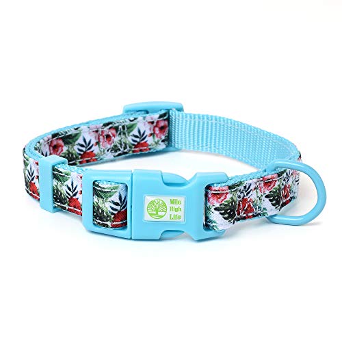 Mile High Life | Frühling Floral Kollektion | Weiches Poly-Baumwoll-Gewebe | Weibliche Hundehalsbänder | Schleifenhalsband | Bandana von Mile High Life