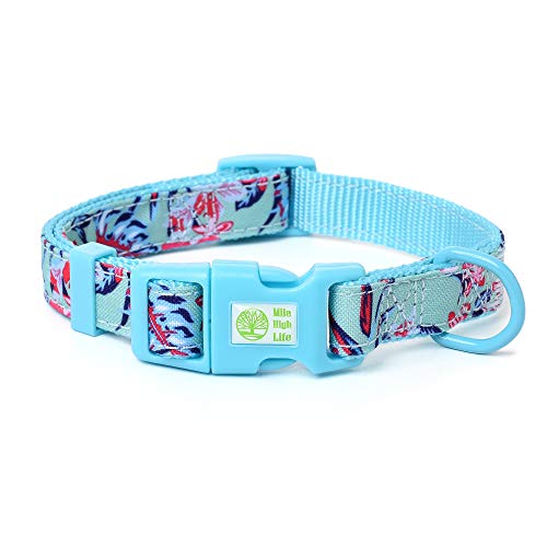 Mile High Life | Tropische Früchte Sommer Kollektion | Weiches Poly-Baumwoll-Gewebe | Weibliche Hundehalsbänder | Schleifenhalsband | Bandana von Mile High Life