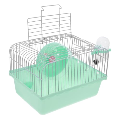 Hamsterkäfig Hamstertransportbox Hamster Reisekäfig Hamsterausstattung Hamsterbox Kleintiertransporter Reisekäfig für Ratten Chinchillakäfig Tragbarer Hamster-Reisekäfig Abs Green Milisten von Milisten