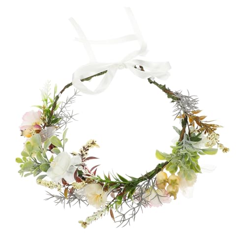 Milisten Hund Hochzeit Blumenhalsband Welpenhalsband Haustier Katze Hundehalsband Boho-Dekorationen Blumenkrone für Hunde zur Hochzeit Haustier-Blumenhalsband Blumenhalsband für Hunde Stoff von Milisten