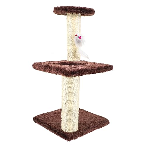 Klettergerüst Für Katzen Kratzbaum Integrierter Kätzchenkratzer Verschleißfester Kätzchenkratzer Großer Katzenbaum Kätzchenkratzer Für Den Täglichen Gebrauch Coffee MDF MILISTEN von Milisten