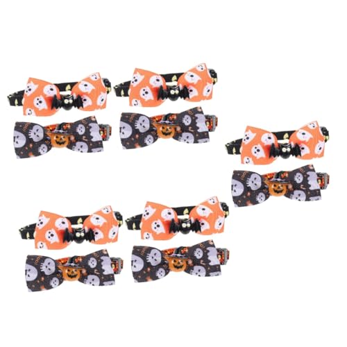 Milisten 10 STK Haustierhalsband Kürbisdekoration Katze-Halloween-Fliege Halloweenkostüm Kitten Halsband katzenbedarf für Haustierkatzen Halsschmuck für Haustiere Polyester von Milisten