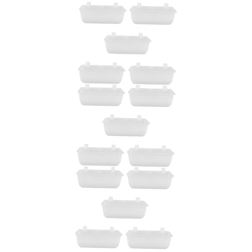 MILISTEN 15 Stück Weiße Taubentröge Taubenkäfigzubehör Papageien Futterbehälter Taubenfutterbehälter Papageien Futtertrog Papageien Futtertrog Taubenkäfig Futtertrog Vogel von Milisten