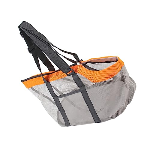 MILISTEN 1Stk Haustier Handtasche Hundetragetasche Welpentragetasche Outdoor-Handtasche hundetüten kotbeutel hundekotbeutel Katzentransporter Haustiertransportbox aus Mesh Netz Orange von Milisten