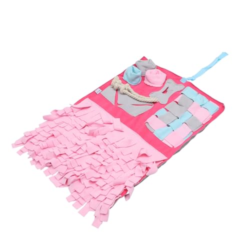 MILISTEN 1Stk Pet Sniffing Pad Lebensmittelspielzeug Welpenmatte Schnüffeldecke Hundespielzeug Dog chew Toy hundekauspielzeuge Hundeleine Hunde Schnüffelbett Heimdekoration Stoff Rosa von Milisten