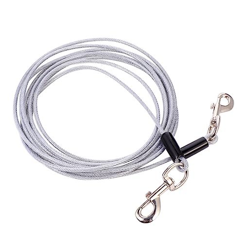 MILISTEN 1stk Hundeleine Mit Draht Zugband Für Haustiere Outdoor-Leine Outdoor-trainingsleine Hundeläufer Kabel Hundeleinen Für Traktionsgurt Für Haustiere C-Kabel Stahldraht Silver von Milisten