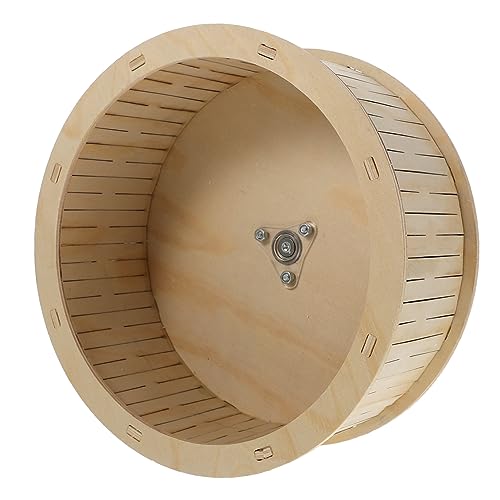 MILISTEN Holz Hamster Rad 1pc Lauftraining Rad für Hamster Haustierbedarf Robustes Material von Milisten