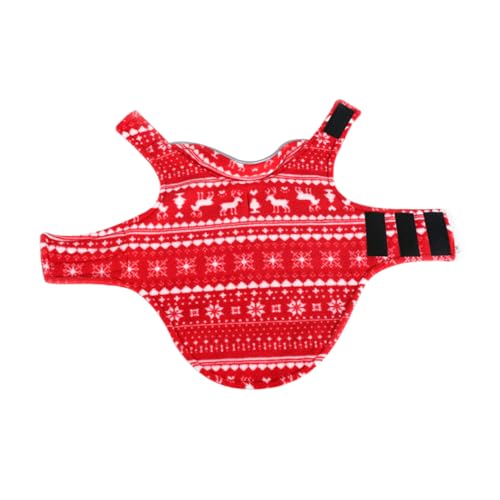 MILISTEN 1stk Weihnachtskleidung Für Hunde Dackel Züchten Haustiere Süße Hundekleidung Pyjamas Weihnachtskostüm Für Hunde Poncho Welpe Hund Warmer Mantel XXL Hundekostüm Rot Polarfleece von Milisten