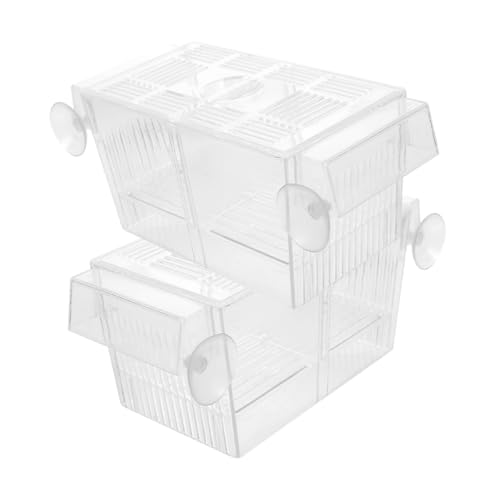 MILISTEN Aquarium Fische Brutkasten Aquarium Ablaichkasten 2 Stück Boxen Clownfisch Guppy Tank Abs Nylon Fischzuchtkoffer Transparent Betta Aquarium Mit Trennwand Aquarium Brüterei von Milisten