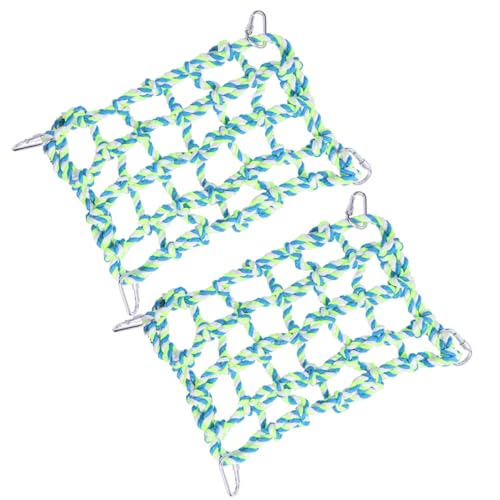 MILISTEN 2 Stück Vögel Hängematte Papagei Hängenetz Papagei Kletternetz Haustier Kletternetz Haustier Hängenetz von Milisten