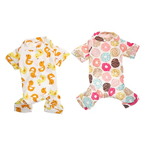 MILISTEN 2St Haustier-Pyjama französische bulldoggenkleidung Hundebett für Kiste Hunde Kissen Matte Spielzeugtiere Welpe hundemantel Dog Raincoat süße Hunde-Outfits Hunde-Pyjama Baumwolle von Milisten