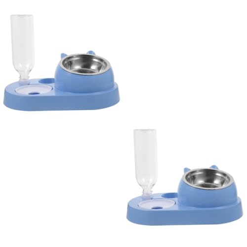 MILISTEN 2St Essgeschirr für Haustiere pet Feeder pet Feeding Station Wasserspender Hundekäfig Trinknapf für Hunde Futterautomat für Welpen automatisch Stahlschale Reisschale Hundenapf von Milisten