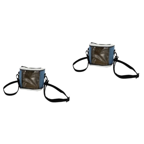 MILISTEN 2st Hamster Aus Tasche Welpe Kleine Tragetasche Für Hunde Reisetaschen Chinchilla-Tasche Hundeträger Blaue Hosenträger Hamstertragetasche Tragbar Eichhörnchen Outdoor-Tasche Stoff von Milisten