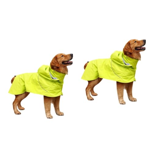 MILISTEN 2St Regenkleidung für Haustiere Pflanzengewichte Hunde Regenjacke Gelb Hunde-regencape hunderegencape Regenponcho wimperntusche Regenjacke für Haustiere Regenmantel für Hunde Chef von Milisten