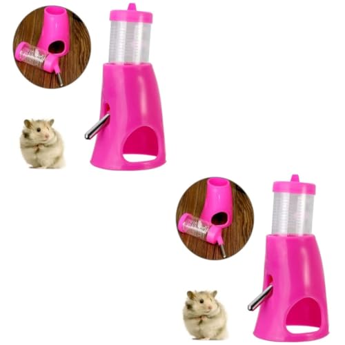 MILISTEN 2st Wasserflaschenspender Für Hamster Travipod Rosa Guckloch Trinkflasche Für Hamster Rosa Aus Doppelte Wasserflasche Wasserspender Für Hamster -trinkbrunnen Trinkflaschen von Milisten