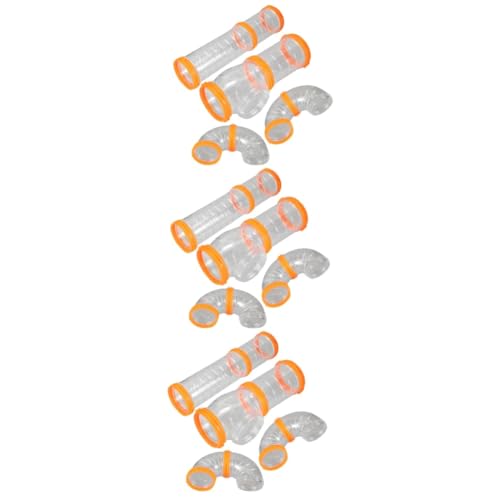 MILISTEN 3 Sätze Hamsterpfeifen-Set Hamsterröhren transparentes gebogenes Rohr Hamsterrohr-Set DIY Hamster Käfig Zubehör Außenrohr für Hamsterkäfig Hamstertunnel selber Bauen Plastik von Milisten