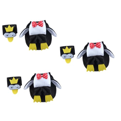 MILISTEN 3 Sätze Verwandlungskostüm Für Haustiere Katze-Pinguin-Hut Pet Weihnachten Cosplay Kleid Halloween-Haustier Verkleiden Sich Welpenkätzchen Kleidung Hundekleidung Polyester von Milisten