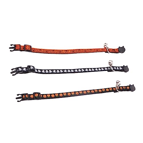 Milisten 3st Halloween-Halsband Für Haustiere Katzenhalsband Halloween- Verstellbares Halsband Für Haustiere Halloween-hundehalsbänder Haustierhalsband Halloween Tuch von Milisten