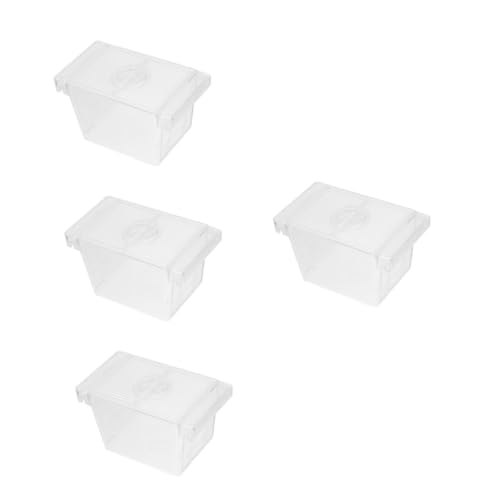 MILISTEN 4 Stück Brutkasten Für Frittierboxen Acrylbox Fisch-isolationsfall Aquarienfische Aquarium Kindergarten Betta-Aquarium Mit Trennwand Lebensraum Für Schildkröten Zuchtbecken Plastik von Milisten