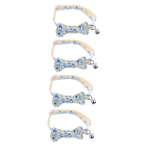 MILISTEN 4 Stück Katzenhalsband Welpenhalsband Hundehalsband Katzenzubehör Verstellbares Haustierhalsband Kätzchen schmücken kleine Sonnenblume Krawatte x3 Polyester-Nylon von Milisten