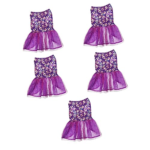 MILISTEN 5St Halloween-Kleid für Haustiere Hunde kostüme Halloween Dog Halloween Costume Party-Katzenbekleidung Halloween-Haustierrock Halloween-Haustierbedarf Halloween-Hunderöcke Violett von Milisten