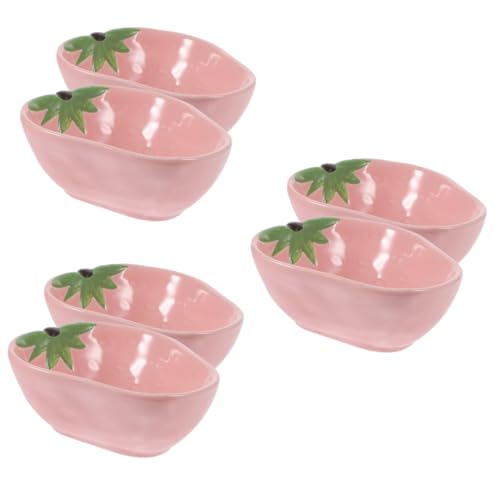 MILISTEN 6 STK Hamster-Futterteller Katzennapf Eisbecher Platte Hund tierfutterbehälter pet Bowl Lebensmittel Haustier Futternapf für Hamster Futternapf für Kaninchen Keramik Rosa von Milisten