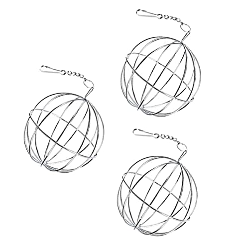 MILISTEN 6 STK Spender Hasengraskugel Spielzeug Für Meerschweinchen Futterautomat Für Haustiere Hängender Futterautomat Häschen-Feeder Hängender Grasständer Gestell Silver Rostfreier Stahl von Milisten