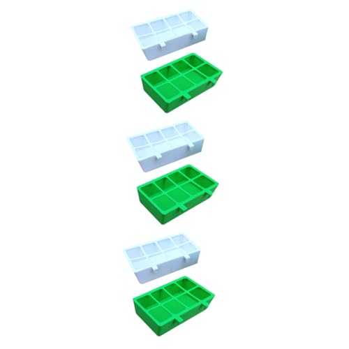 Milisten 6 Stück Futterbox Mit Acht Gittern Papageien Trainings Futterspender Lovebird Futterspender Fenster Vogelfutterspender Fenster Vogelfutterspender Behälter Für Futter von Milisten