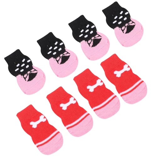 Milisten Warme Haustier Pfotensocken Set 2 Paar - Hundesocken Weihnachtsmotive Weich Gemütlich für von Milisten