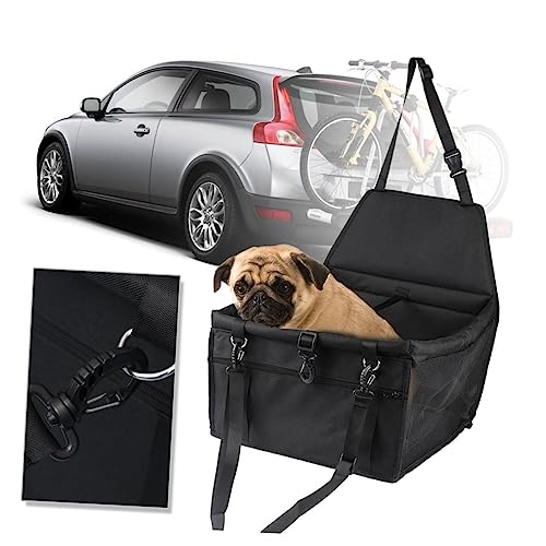 MILISTEN Autobett für Haustiere Hundetasche im Auto Haustiertasche für den Autositz Drehbank hundeautositz Hunde autositz autositzauflage Hund autositz Mesh-Haustiertasche Black von Milisten