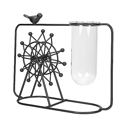 MILISTEN Behälter für hydroponische Pflanzen Luftpflanze Hydroponische Pflanzenvase büro Dekoration Office Decoration Flasche für Blumenarrangements zu Hause Pflanzenzubehör Glas Black von Milisten