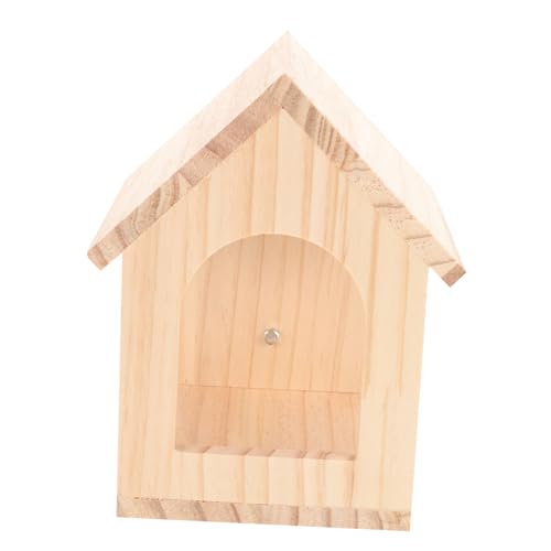 MILISTEN Box Papageienhütte Zuchtbox Brutnest Holz Vogelnest Winddichtes Vogelhaus Vogelnistkäfig Holz Vogelhaus Holzfutterhäuschen Für Vögel Holzvogelhaus Vogelhäuschen Hängenest von Milisten