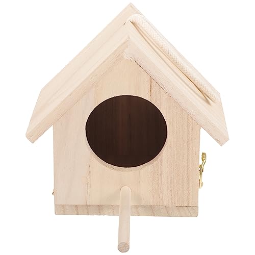 Milisten Box Vogel Terrarium Vogelhaus Papageienbedarf Fenster Vogelzuchthäuser Holz Vogelnest Holz Sittichnest Sittichbedarf Sittichzubehör Haustier Vögel Nest Vogelbedarf von Milisten