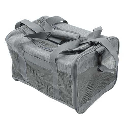 MILISTEN Haustiertasche Transportbox für Katze Hundetransporter für kleine Hunde tiertransporttasche hundekäfig hundekotbeutel Kätzchenträger atmungsaktive Katzentragetaschen Kation Grey von Milisten