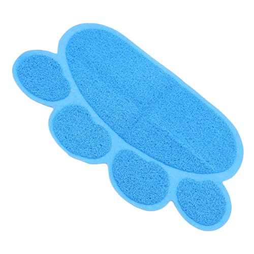 MILISTEN Katzen-tischset Katzenstreu Pad Futternapfmatte Katzentoilette Katzenstreu Fangmatte Hundenapfmatte Tischsets Für Haustierschüsseln Eckmatte Für Katzenstreu Innenmatte Sky-Blue PVC von Milisten